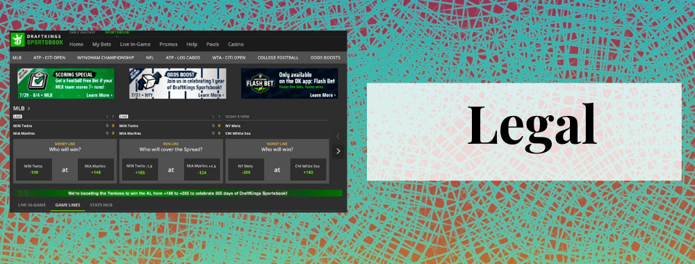 DraftKings sportsbook legal