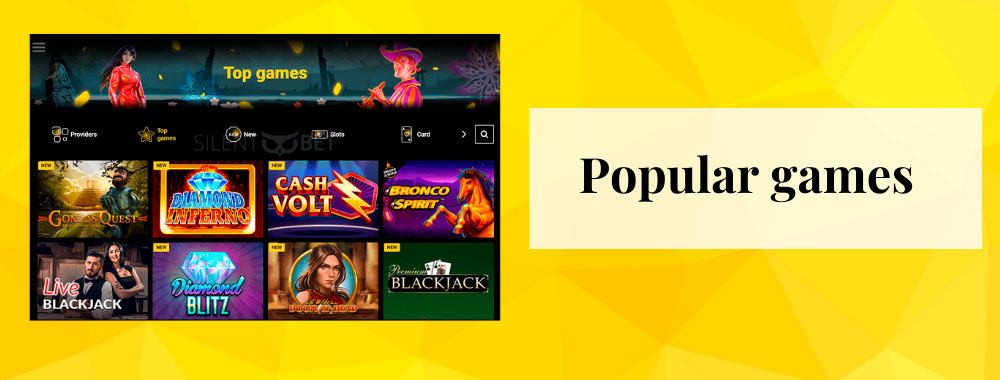 Zet Casino has more popular games.