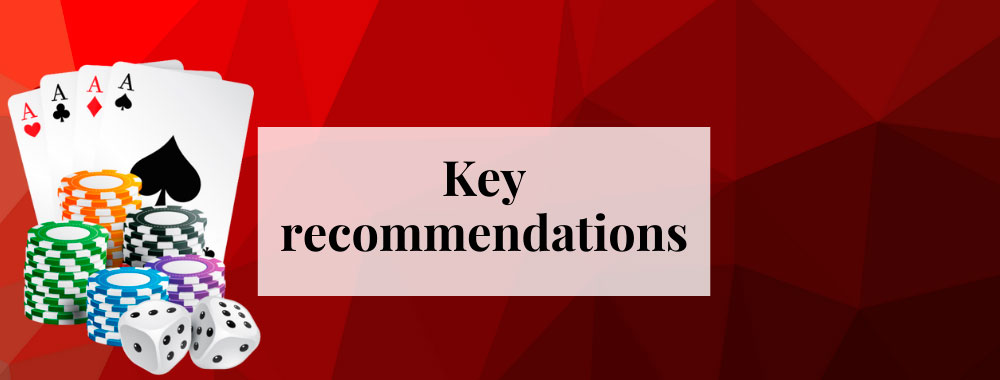 Key recommendations poker